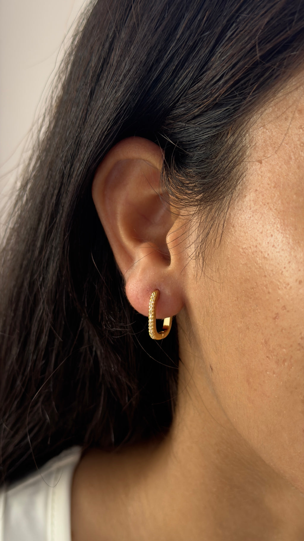 Sleek Mini Studded Hoops