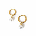Pearl Huggies Earrings