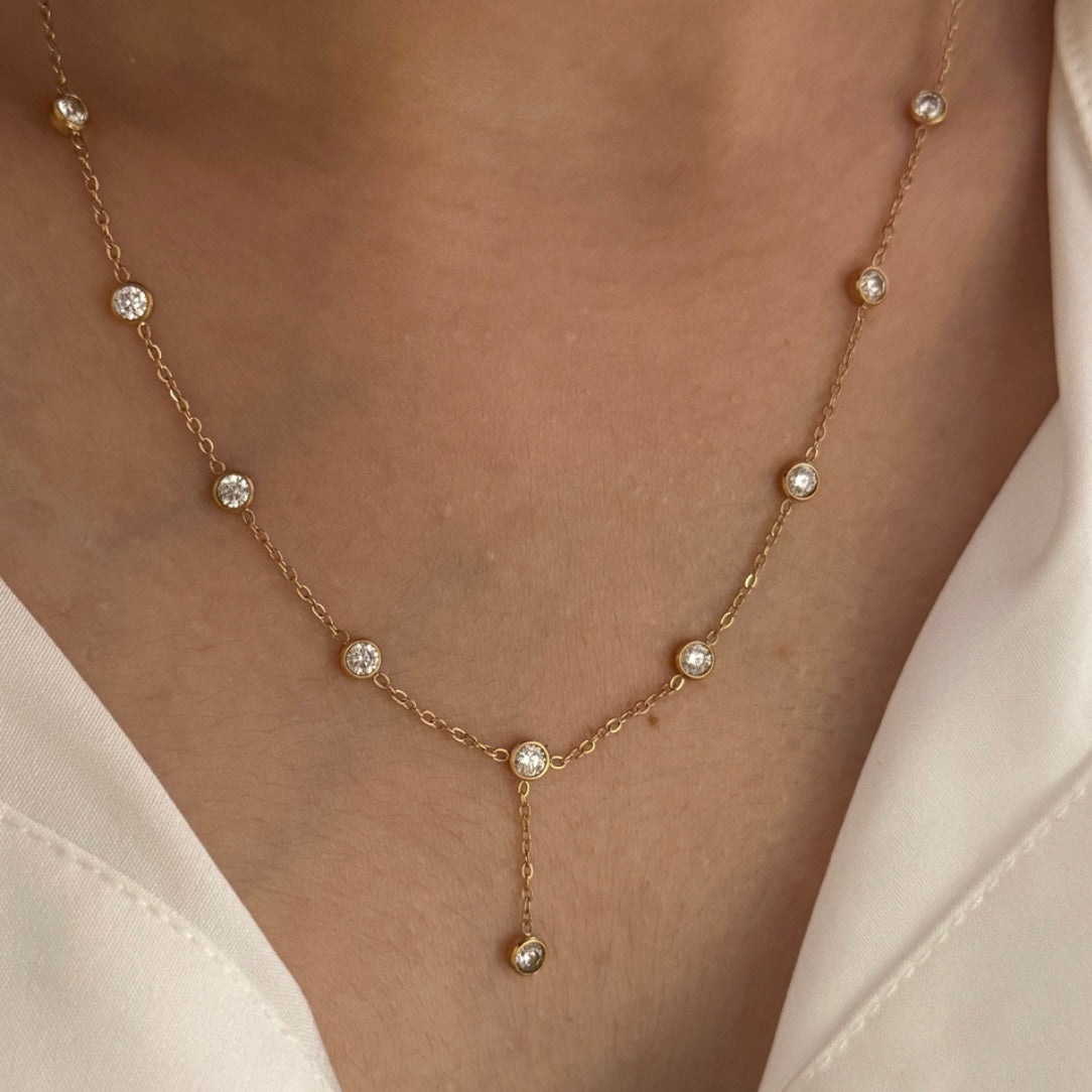Solitaire Cascade Necklace