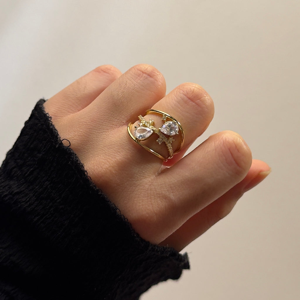 Golden Diamond Ring