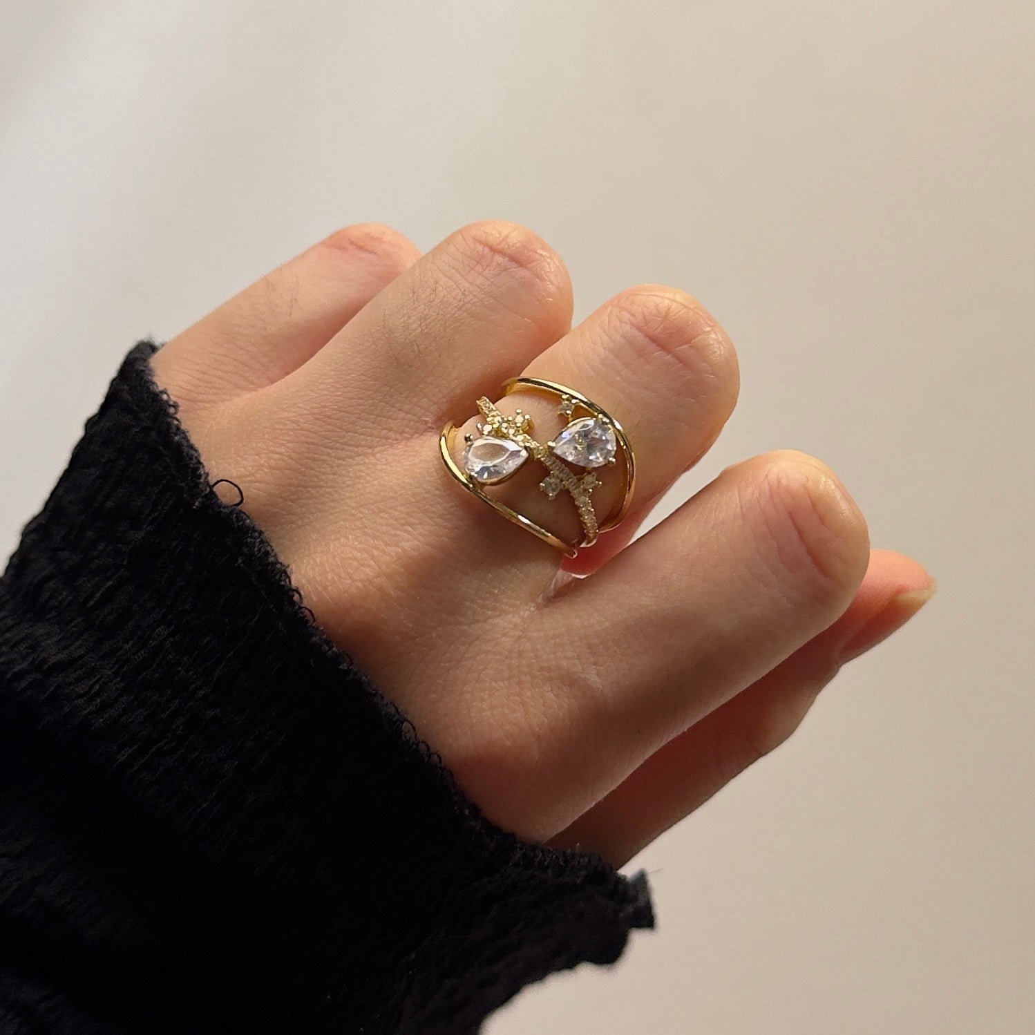 Golden Diamond Ring