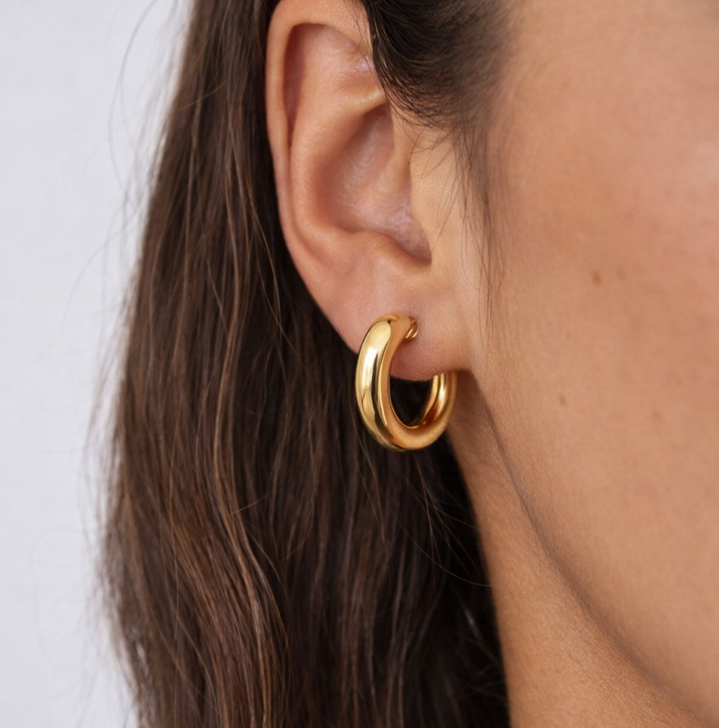 Classy Golden Hoops