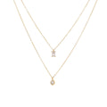 Double pendant layered necklace