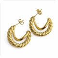 Spiral Golden Hoops