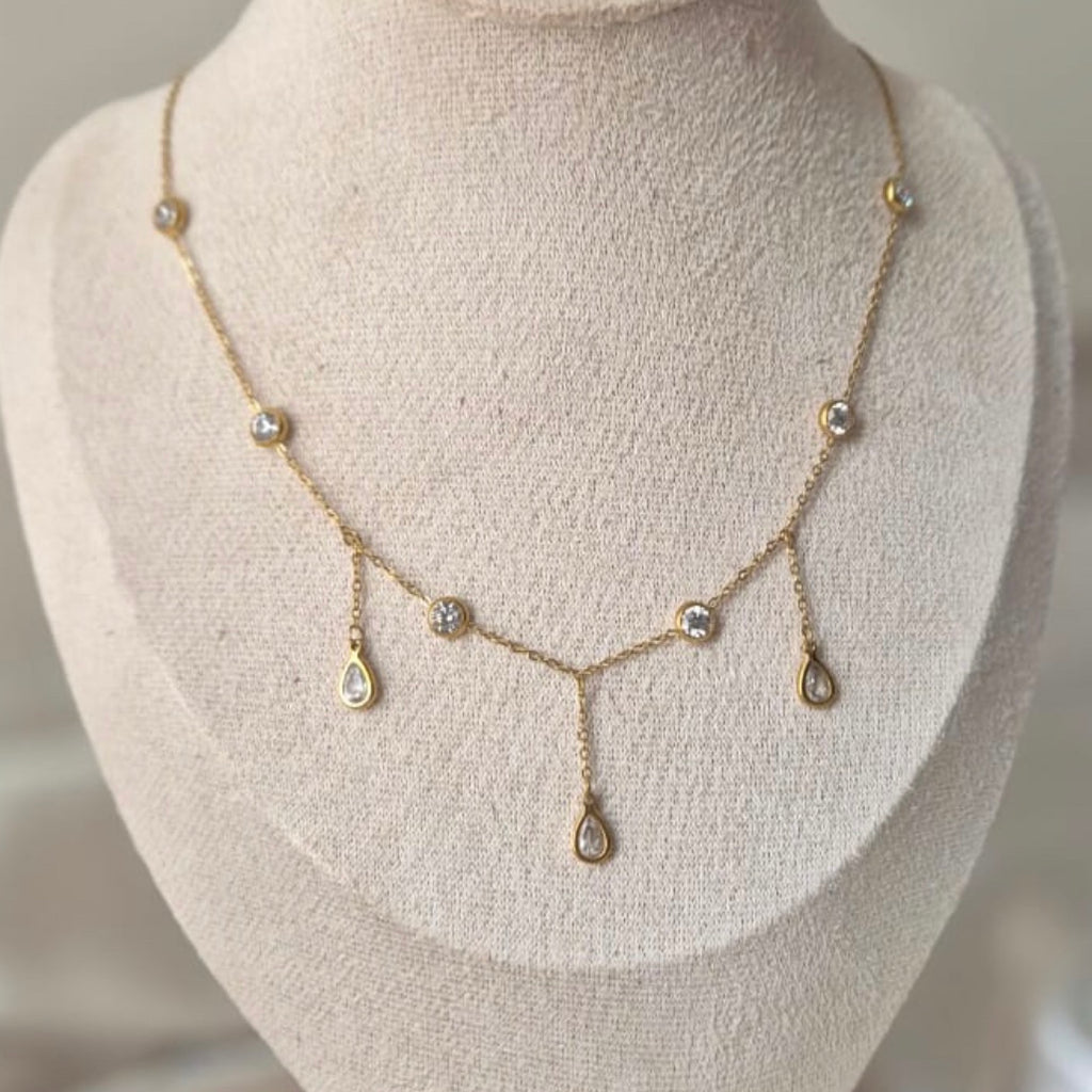 Drop charm necklace