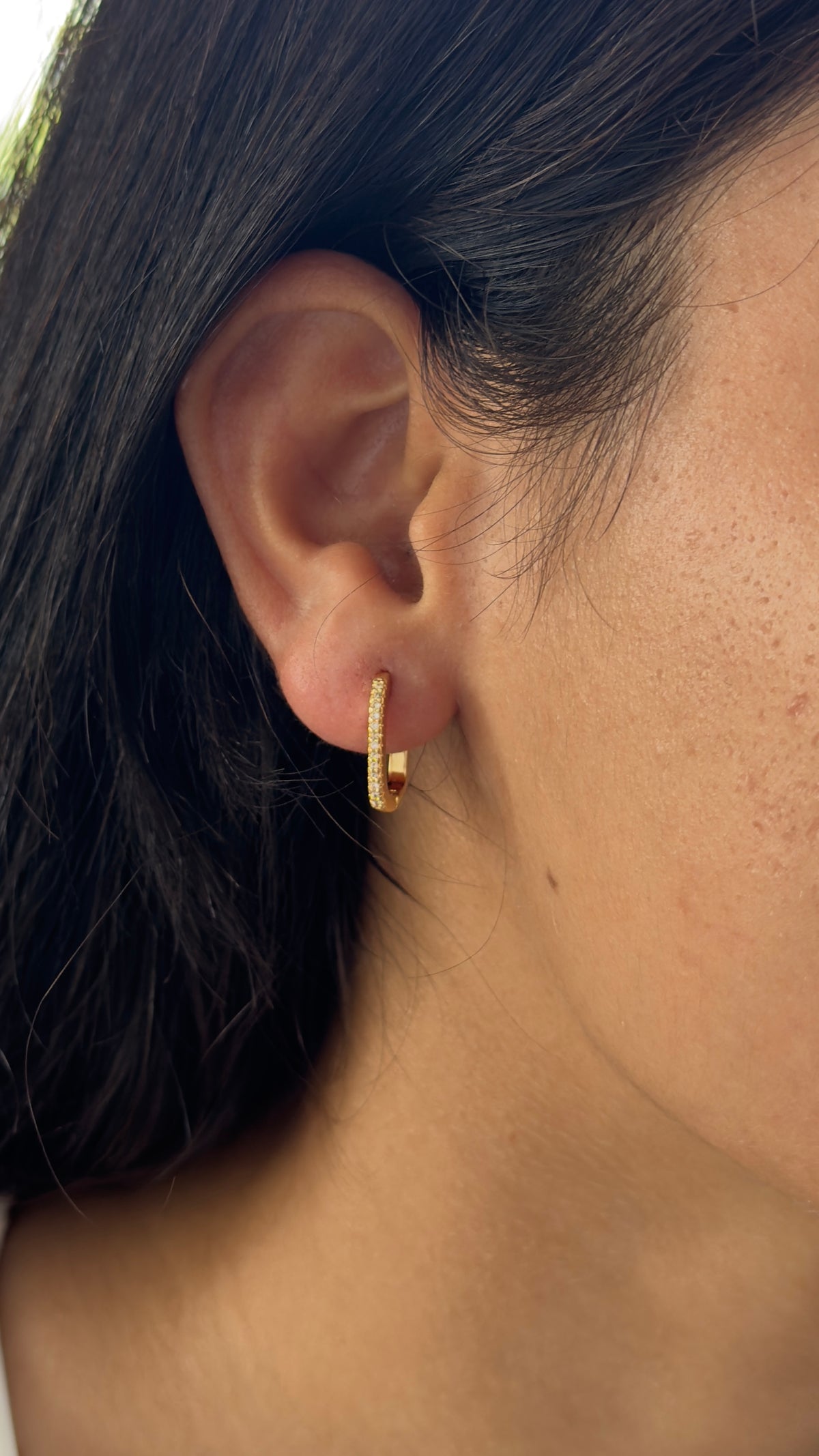 Sleek Mini Studded Hoops