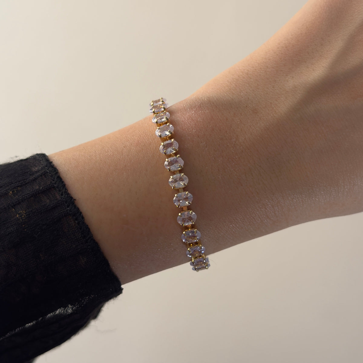 Almond Cut Tennis Bracelet (non adjustable)