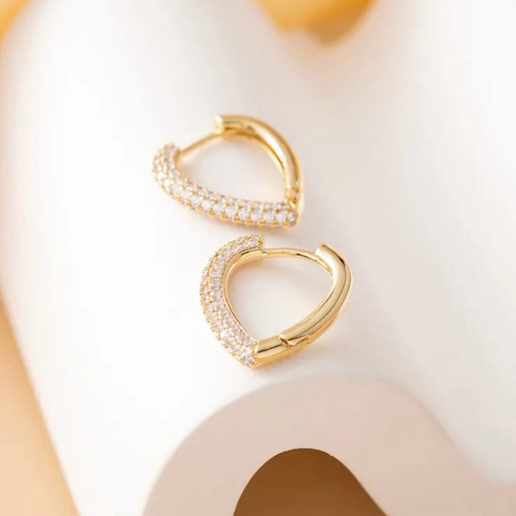 Classy Minimal Studded Hoops