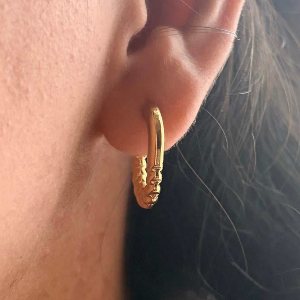 Twisted Golden Hoops