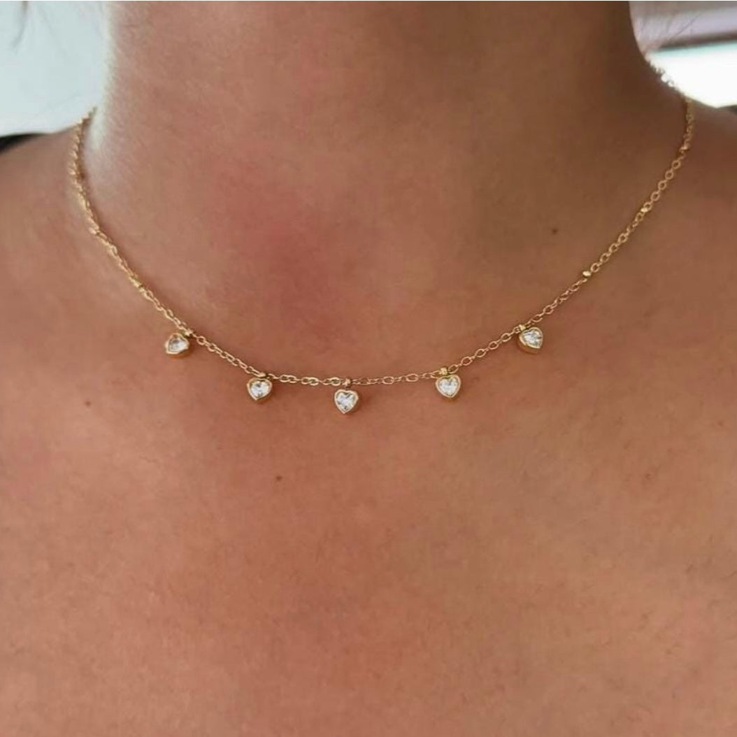 Heart charm necklace