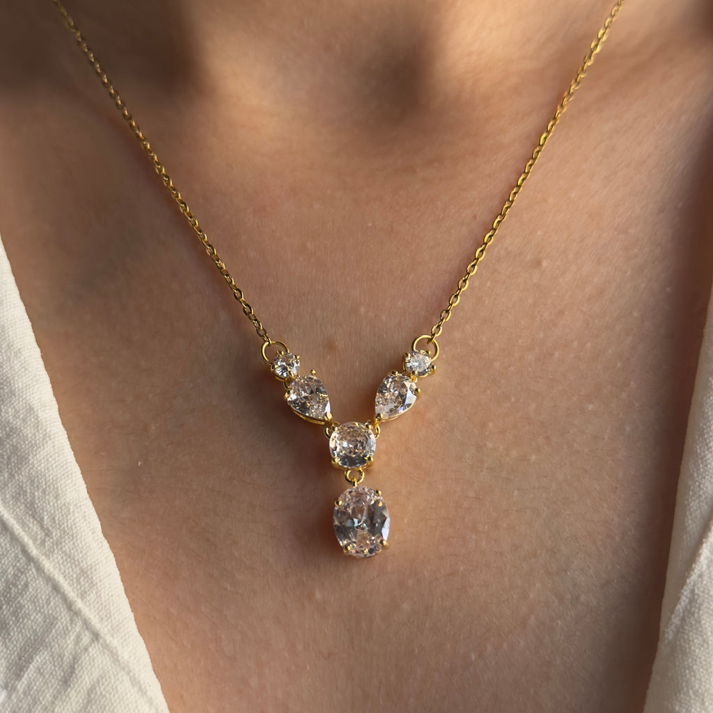 Raindrop Y necklace