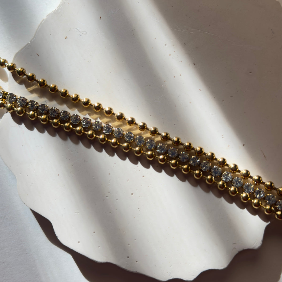 Three layer bracelet