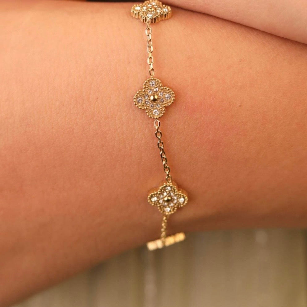 Studded Clover bracelet