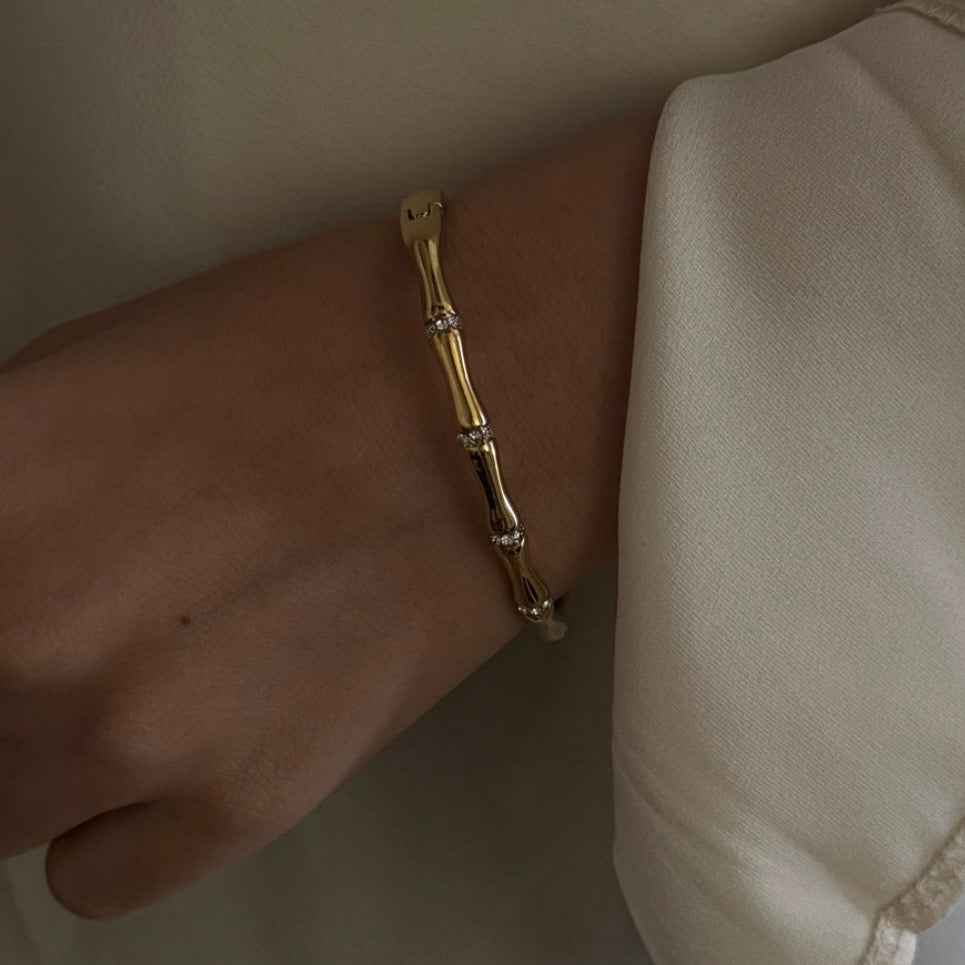 Studded bamboo bracelet
