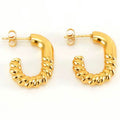 Twisted Golden Hoops