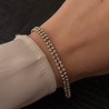 Double layer tennis bracelet (golden)