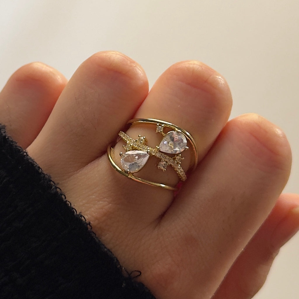 Golden Diamond Ring