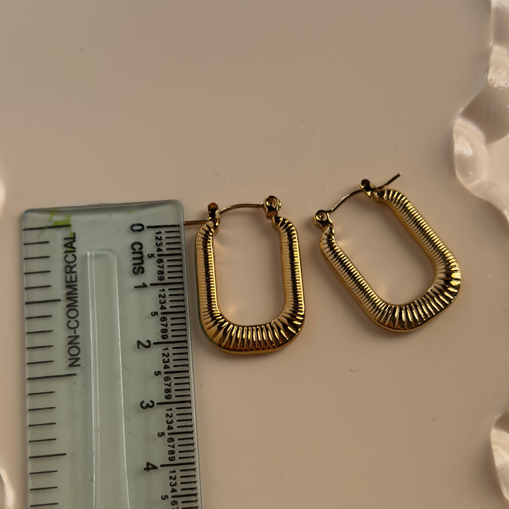 Ribbed Rectangular Hoops