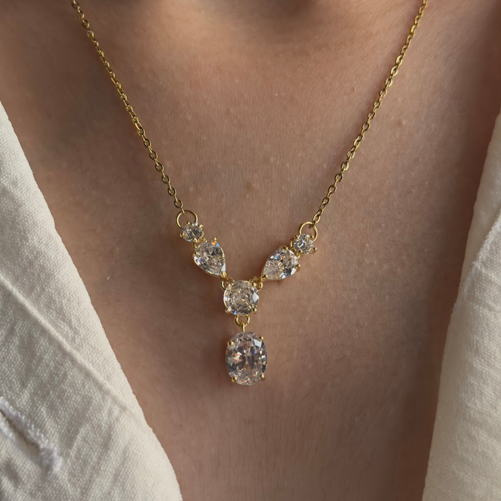 Raindrop Y necklace