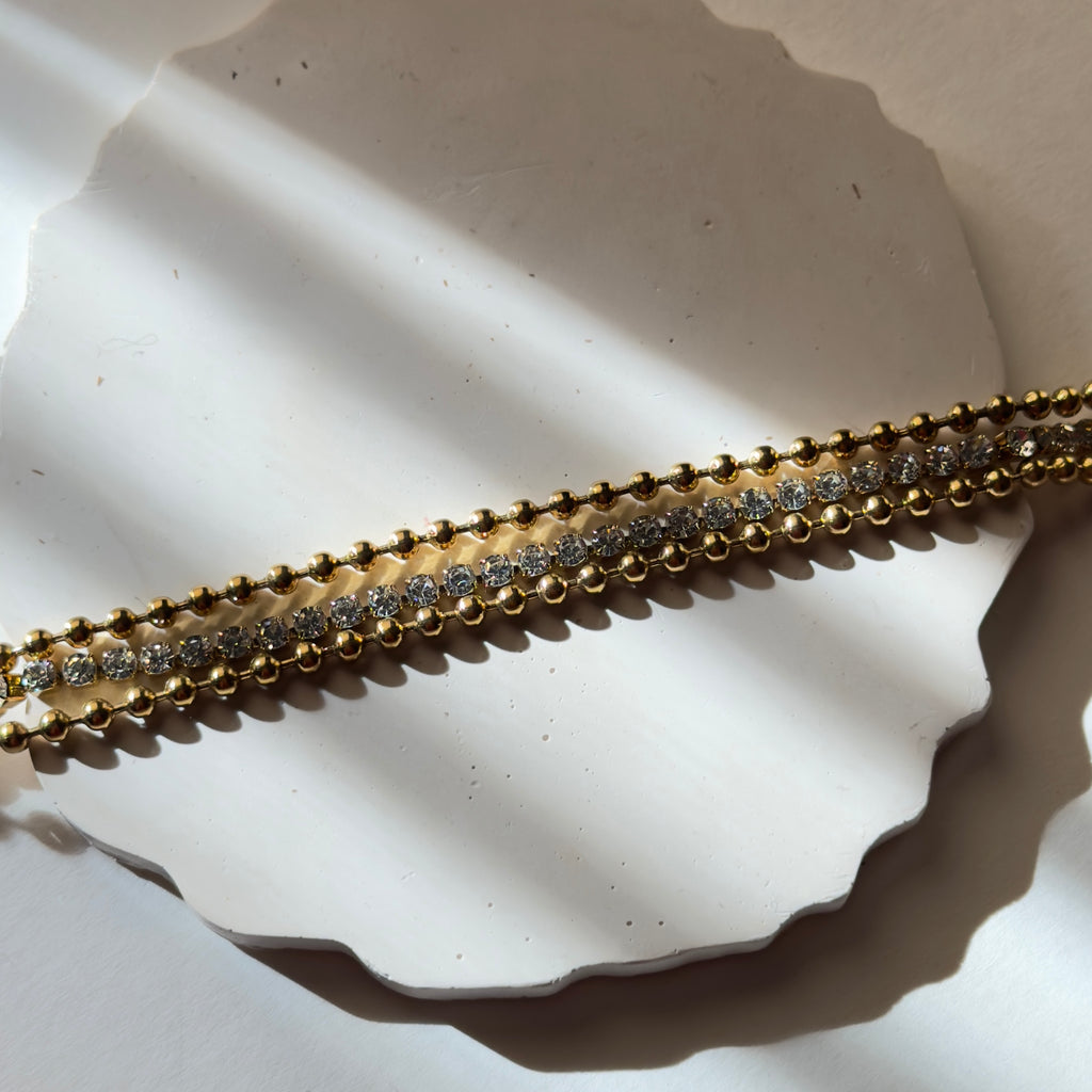 Three layer bracelet