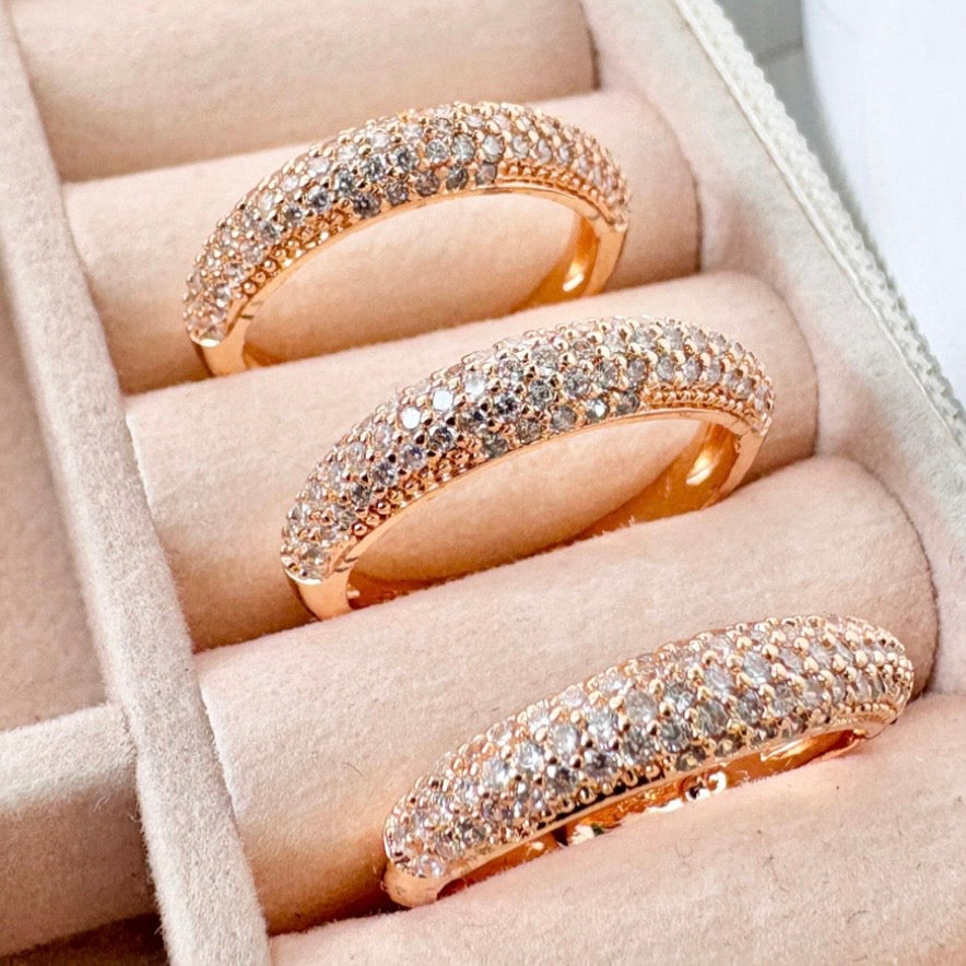 Rose gold Sparkle Ring (adjustable)