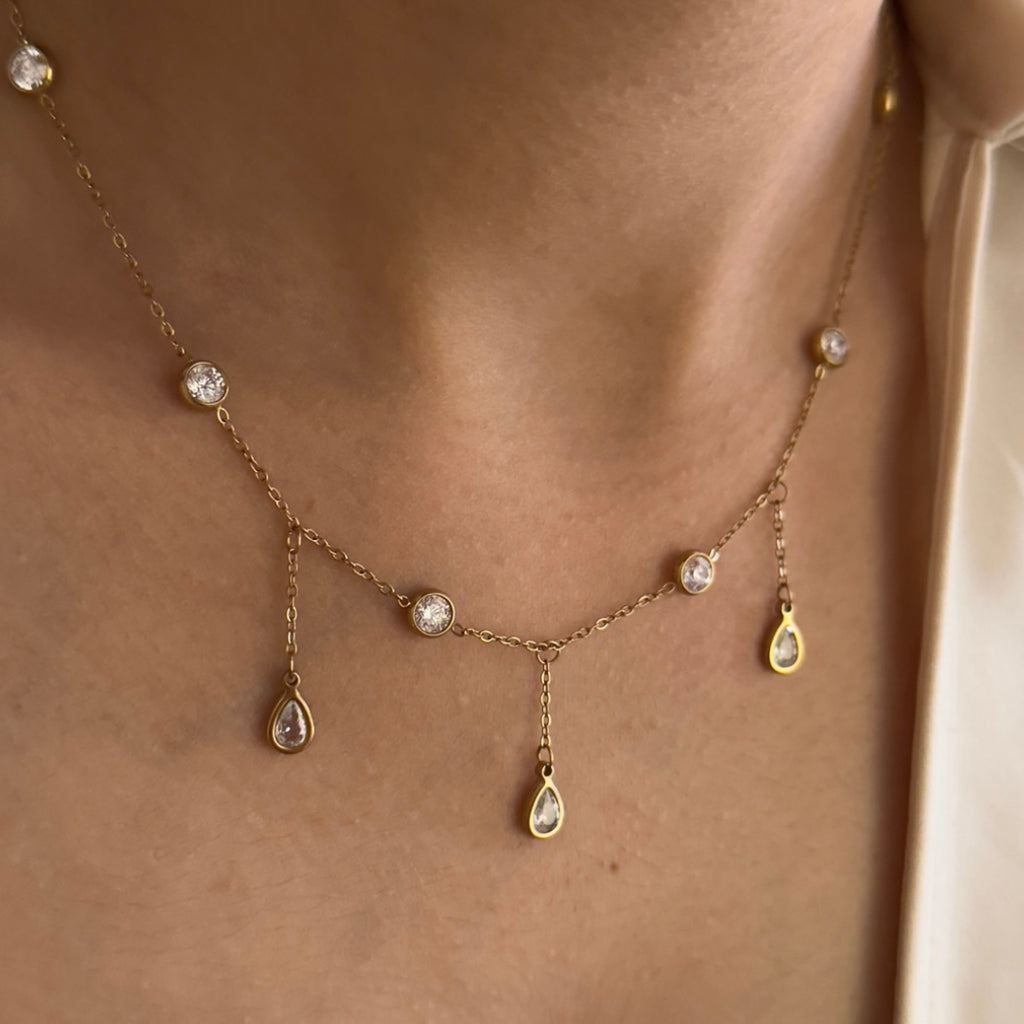 Drop charm necklace