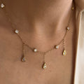 Drop charm necklace
