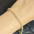 Sleek diamond cut tennis bracelet