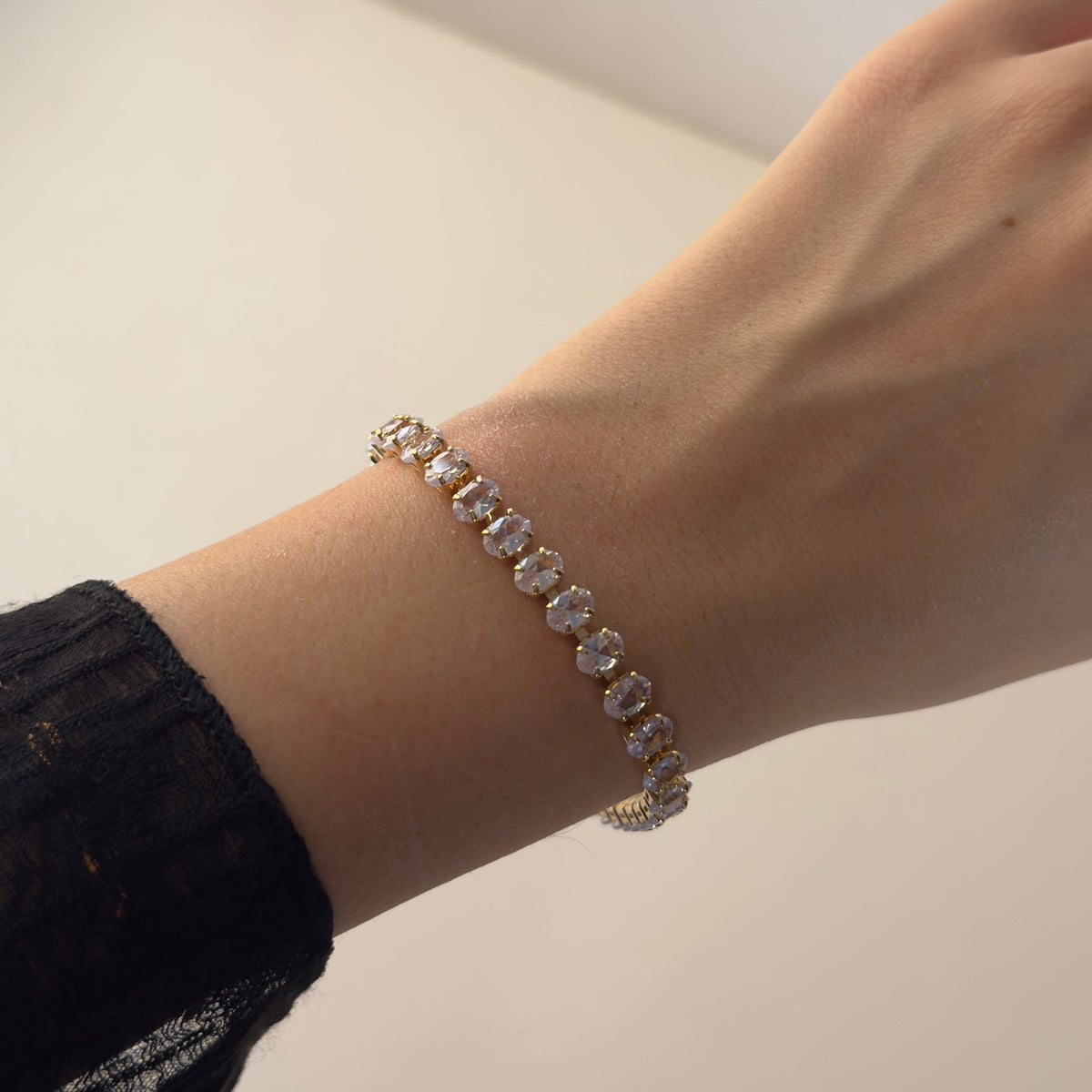 Almond Cut Tennis Bracelet (non adjustable)