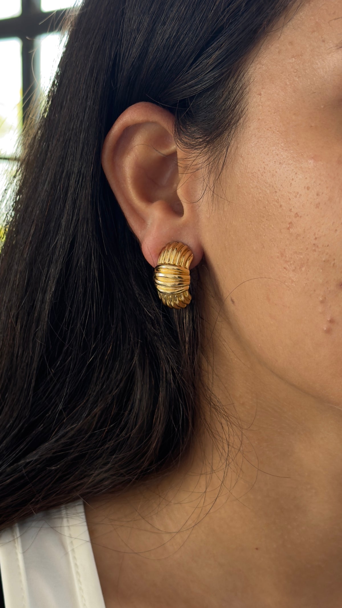Ribbed Earrings