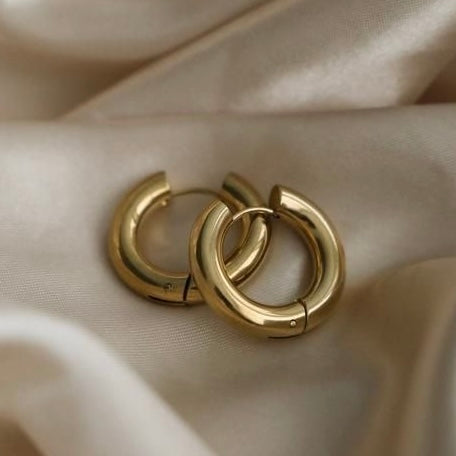 Classy Golden Hoops