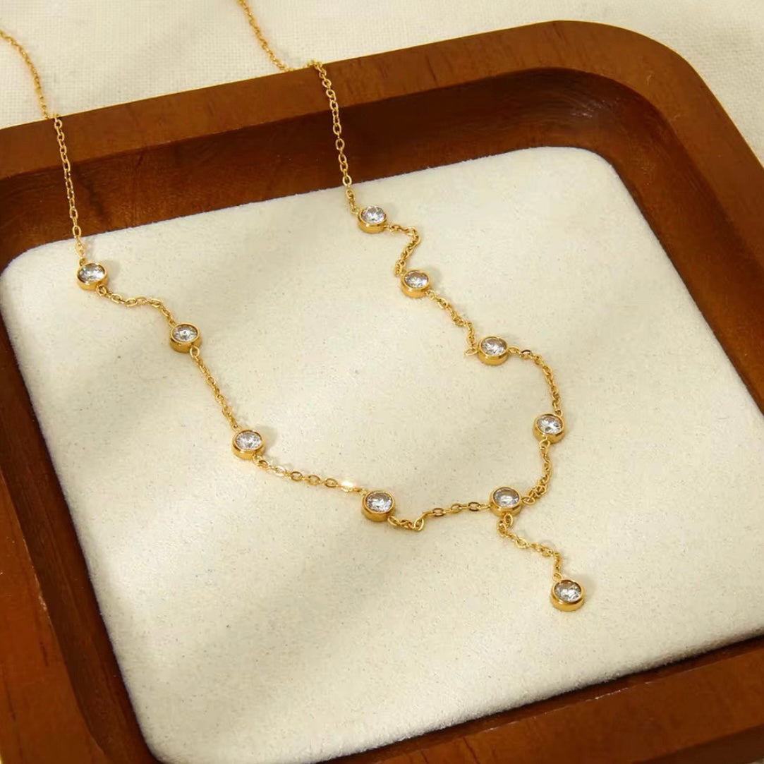 Solitaire Cascade Necklace