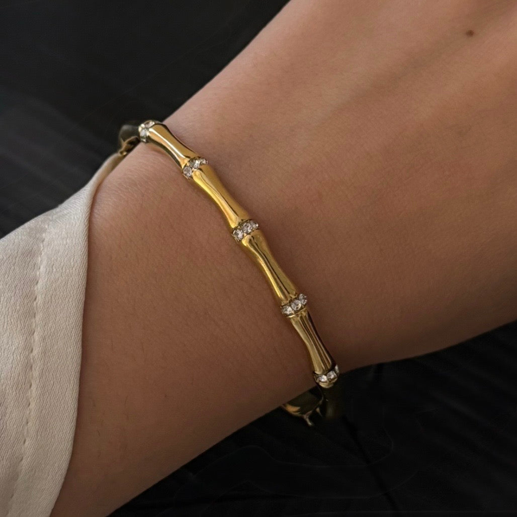 Studded bamboo bracelet