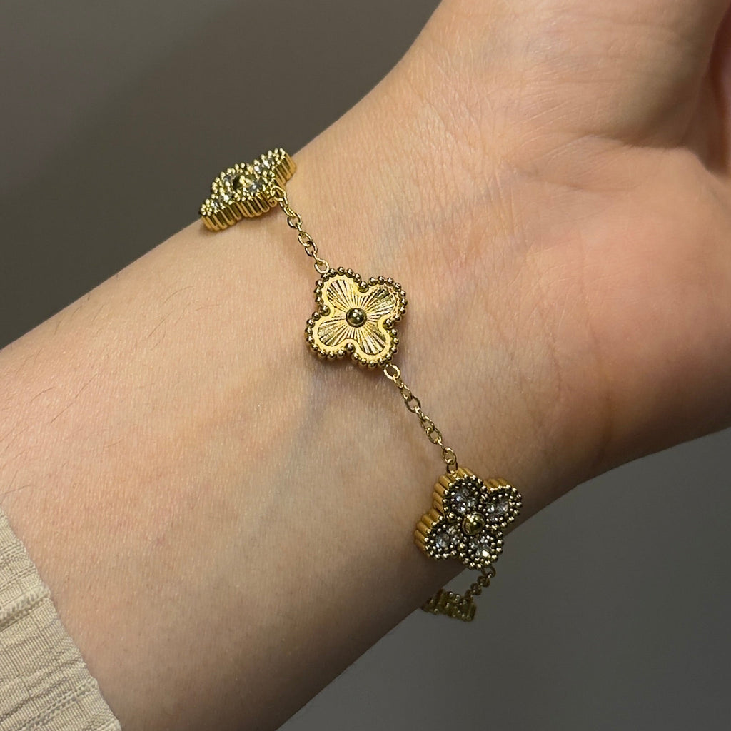 Reversible Studded Clover bracelet