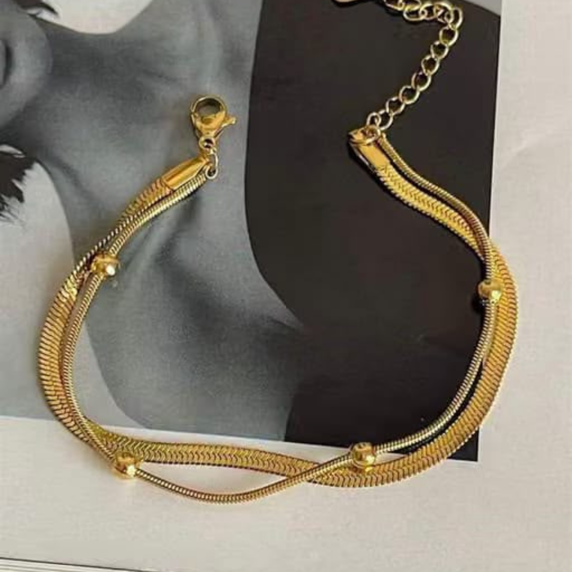 Double layer bracelet 001
