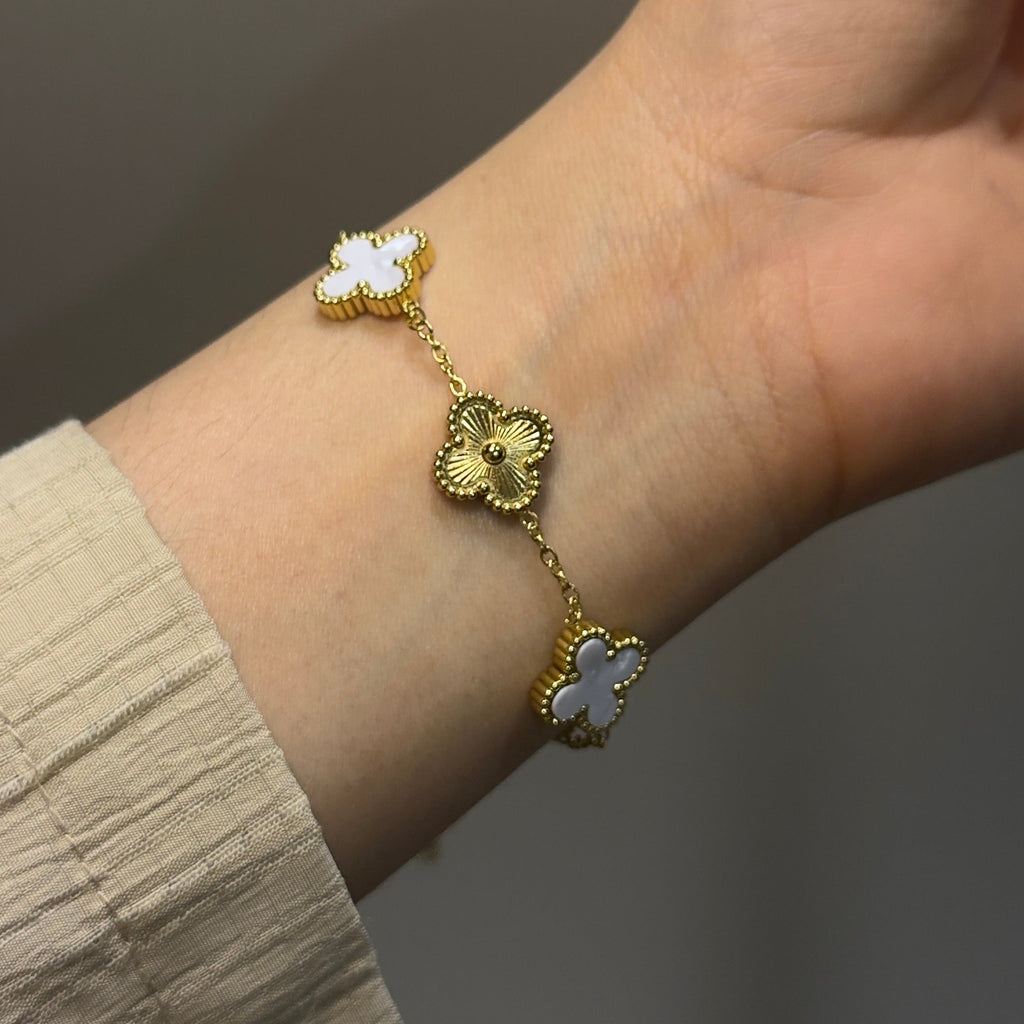 Reversible Studded Clover bracelet