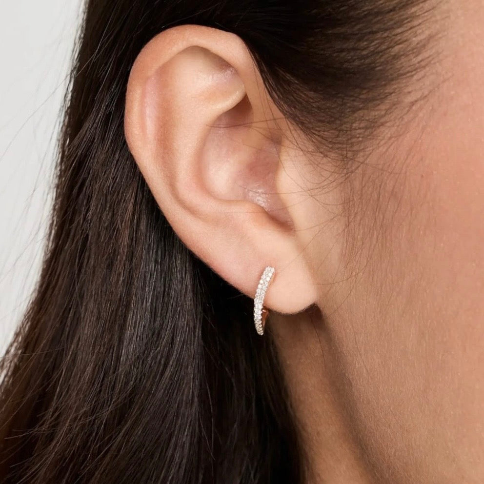 Classy Minimal Studded Hoops