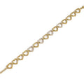 Hearts Chain Studded Bracelet