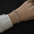 Silver diamondcut tennis bracelet