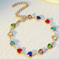 Multicoloured Heart Bracelet