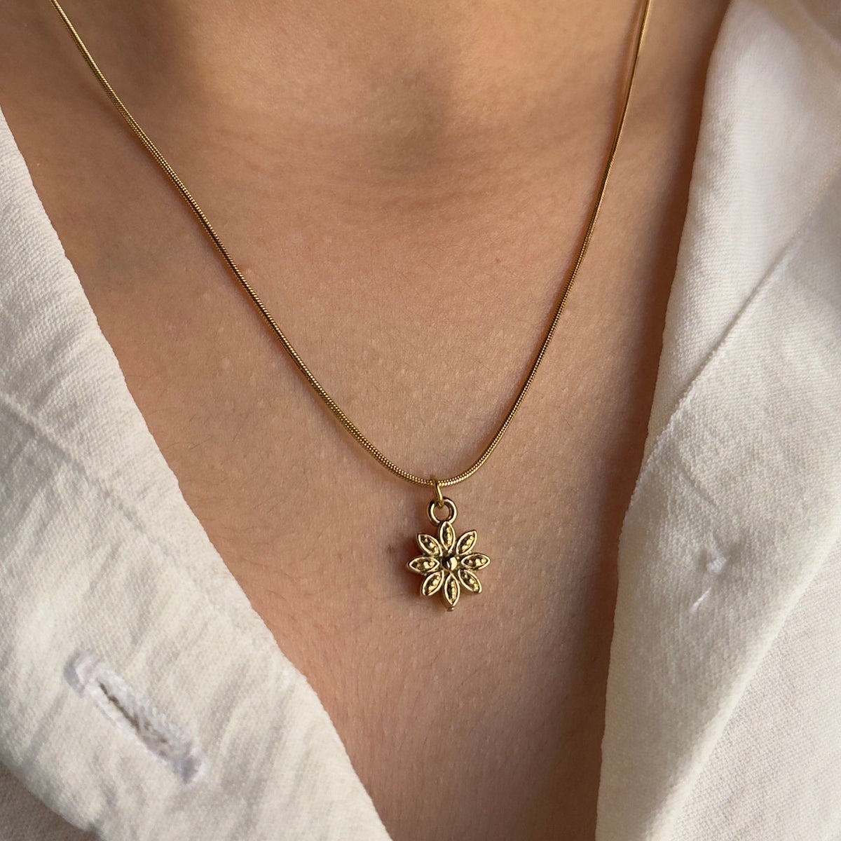 Flower Charm Necklace