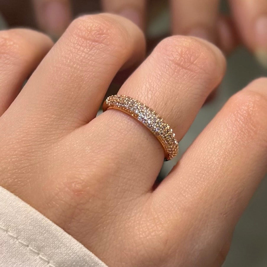 Rose gold Sparkle Ring (adjustable)