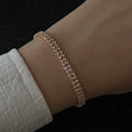 Double layer tennis bracelet (golden)