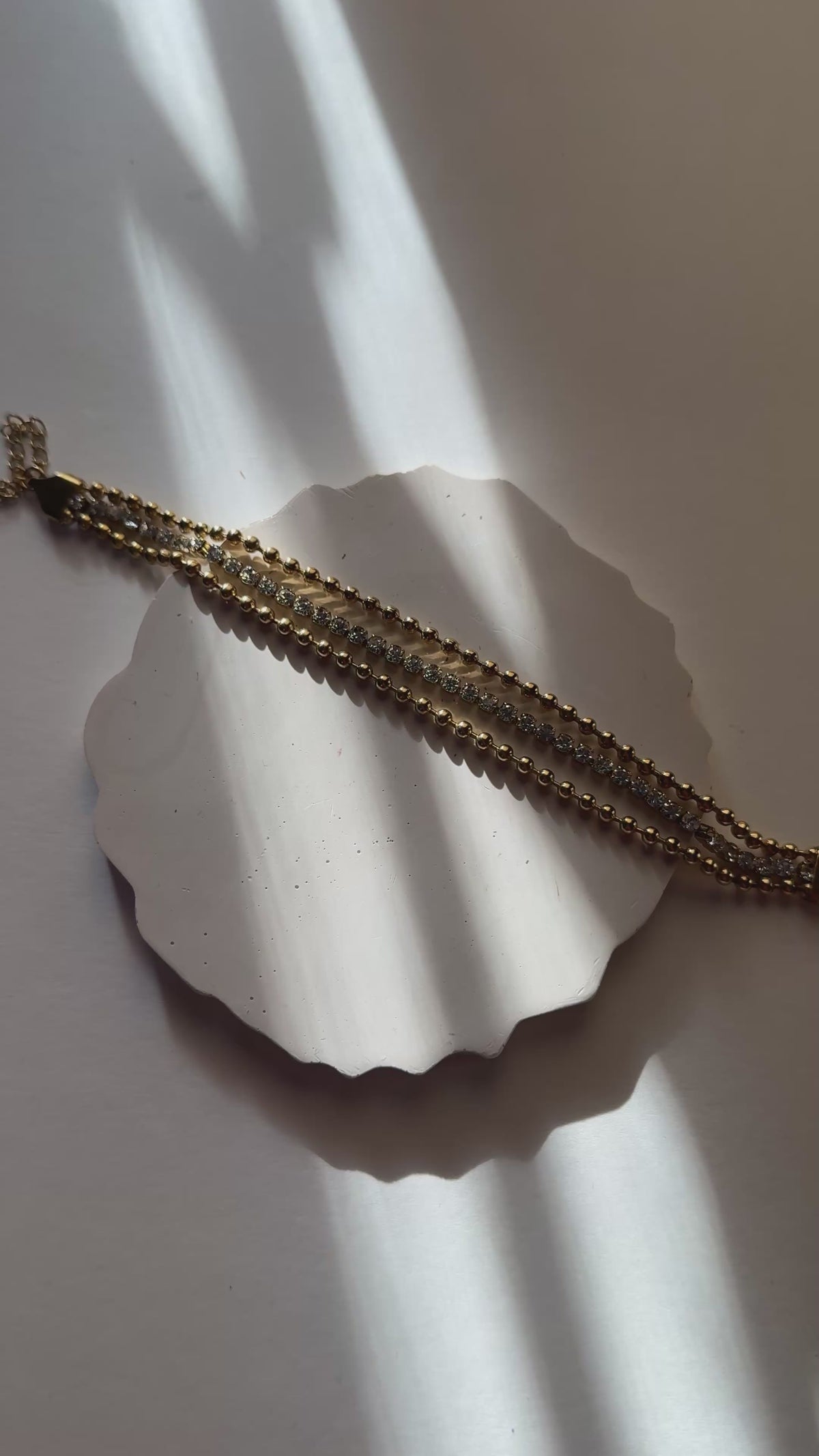Three layer bracelet